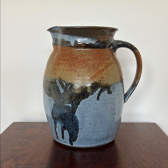Large Handthrown Ceramic Pitcher - Picture 2 of 8